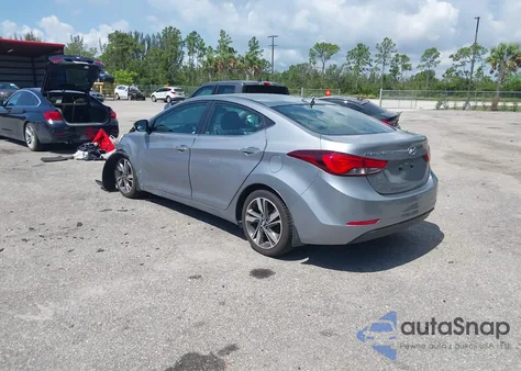 2015 Hyundai Elantra Limited z USA, uszkodzony, nr VIN 5NPDH4AE6FH619421